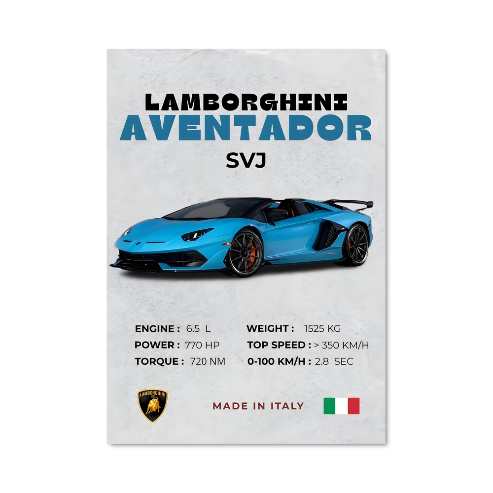 Poster L'Aventador en Piste